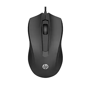 HP Wired Mouse 100 with 1600 DPI Optical Sensor, USB Plug-and -Play,ambidextrous Design, Built-in Scrolling and 3 Handy Buttons. 3-Years Warranty (6VY96AA)