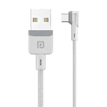 Portronics Konnect L POR-1403 Fast Charging 3A Type-C Cable 1.2 Meter with Charge & Sync Function for All Type-C Devices (White)