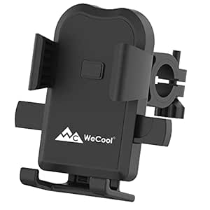 WeCool B1 Mobile Holder for Bikes or Bike Mobile Holder for Maps and GPS Navigation, one Click Locking, Firm Gripping, Anti Shake and Stable Cradle Clamp with 360° Rotation Bicycle Phone Mount