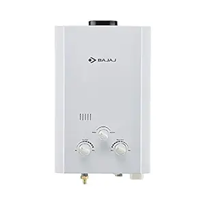 Bajaj Majesty Duetto Gas 6 Ltr Vertical Water Heater ( LPG), White