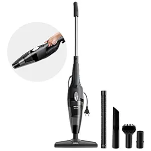 INALSA Upright Vacuum Cleaner, 2-in-1,Handheld & Stick for Home & Office Use,800W- with 16KPA Strong Suction & HEPA Filtration|0.8L Dust Tank|Includes Multiple Accessories,(Grey/Black)