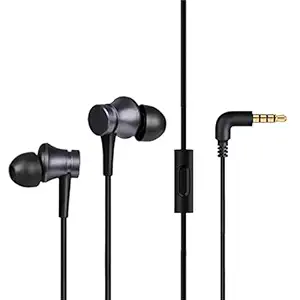 Xiaomi Mi Wired in Ear Earphones with Mic Basic with Ultra Deep Bass & Aluminum Alloy Sound Chamber (Black)