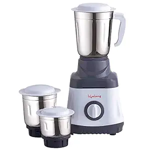 Lifelong LLMG74 750 Watt Mixer Grinder with 3 Jars (White and Grey)