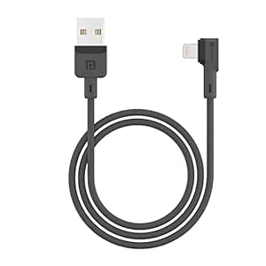 Portronics Konnect L 1.2M Fast Charging 3A 8 Pin USB Cable with Charge & Sync Function for iPhone, iPad (Grey)