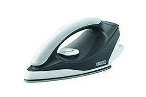 Usha Aurora 1000 W Dry Iron with Innovative Tail Light Indicator, Weilburger Soleplate (White & Grey)
