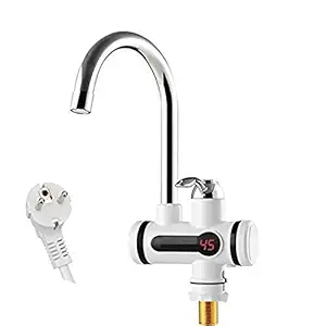 Homeistic Applience™ Instant Electric Water Heater Faucet Tap For Kitchen And Bathroom Sink Digital Water Heating Tap with Shower Head ABS Body- Shock Proof (Pack Of 1. White)