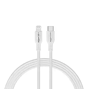 Amazon Basics USB C to Lightning TPE MFi Certified Charging Cable (White, 1.2 meter)