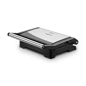 Wipro Vesta Grill 1000 Watt Sandwich Maker |Dual function-SW Maker&Griller|Non stick Coat -BPA&PTFE Free |Auto Temp Cut-off| Height Control -180ᶿ&105ᶿ |2 year warranty|SS Finish|Standard size
