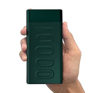 Ambrane 10000mAh Slim Power Bank, 20W Fast Charging, Dual Output, Type C PD (Input & Output), Quick Charge, Li-Polymer, Multi-Layer Protection for iPhone, Anrdoid & Other Devices (Stylo 10K, Green)