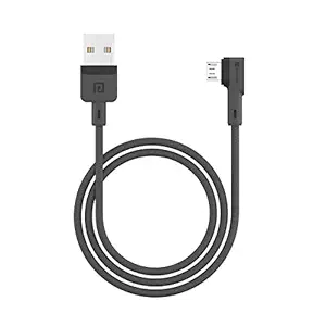 Portronics Konnect L 1.2Mtr, Fast Charging 3A Micro USB Cable with Charge & Sync Function (Grey)