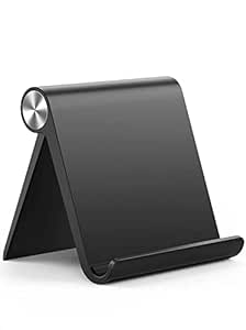STRIFF Multi Angle Tablet/Mobile Stand. Holder for iPhone, Android, Samsung, OnePlus, Xiaomi. Portable,Foldable Stand.Perfect for Bed,Office, Home,Gift and Desktop (Black)