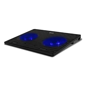 Zebronics, ZEB-NC3300 USB Powered Laptop Cooling Pad with Dual Fan, Dual USB Port and Blue LED Lights