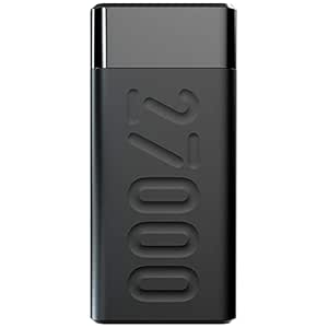 Ambrane 27000mAh Power Bank, 20W Fast Charging, Triple Output, Type C PD (Input & Output), Quick Charge, Li-Polymer, Multi-Layer Protection for iPhone, Smartphones & Other Devices (Stylo Pro, Black)