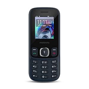Motorola a10 Dual Sim keypad Mobile with 1750 mAh Battery, Expandable Storage Upto 32GB, Wireless FM with Recording - Dark Blue