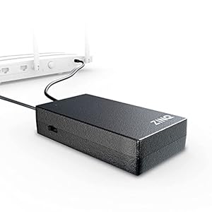 Zinq UPS for Router, Mini UPS for 12V WiFi Router Broadband Modem with Upto 4 Hours Power Backup, Upto 2Amp, Works with Existing Adapter, Also Works with Set-top Box, Smart Camera, CCTV (Black)