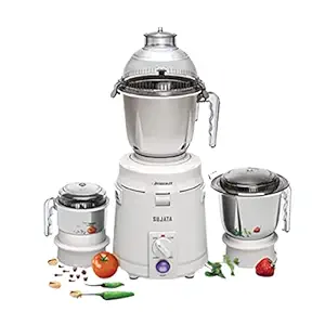Sujata Dynamix, Mixer Grinder, 900 Watts, 3 Jars (White)
