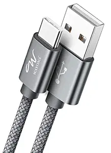 Wayona USB Type C Fast Charging Cable Charger Cord 3A QC 3.0 Data Cable Compatible with Samsung Galaxy S10e S10 S9 S8 S20 Plus, Note 10 9 8, M51 A40 A50 A70, Moto G7 G8 (1M, Grey)