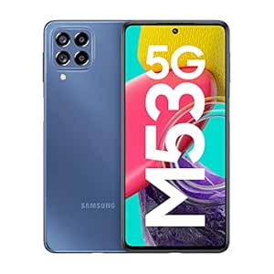 Samsung Galaxy M53 5G (Deep Ocean Blue, 6GB, 128GB Storage) | 108MP | sAmoled+ 120Hz | 12GB RAM with RAM Plus | Travel Adapter to be Purchased Separately