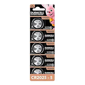 Duracell CR2025 3V Lithium Coin Battery, 5 pcs, 2025 Coin Button Cell Battery, DL2025