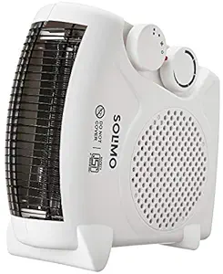 Amazon Brand - Solimo 2000/1000 Watts Room Heater with Adjustable Thermostat (ISI certified, White colour, Ideal for small to medium room/area)