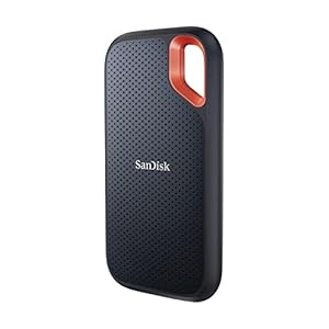 SanDisk 1TB Extreme Portable SSD 1050MB/s R, 1000MB/s W,Upto 2 Meter Drop Protection with IP55 Water/dust Resistance, HW Encryption, PC,MAC & TypeC Smartphone Compatible, 5Y Warranty, External SSD