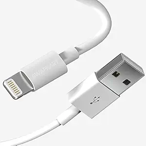 SWAPKART Fast Charging Cable and Data Sync USB Cable Compatible for iPhone 6/6S/7/7+/8/8+/10/11, 12, 13 Pro max iPad Air/Mini, iPod and iOS Devices (White)
