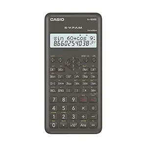 Casio FX-82MS 2nd Gen Non-Programmable Scientific Calculator, 240 Functions and 2-line Display, Black