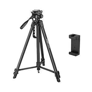Digitek DTR 550 LW (67 Inch) Tripod For DSLR, Camera |Operating Height: 5.57 Feet | Maximum Load Capacity up to 4.5kg | Portable Lightweight Aluminum Tripod with 360 Degree Ball Head | Carry Bag Included (Black) (DTR 550LW)