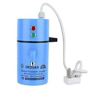 INDIAS®™ Electro-Instant Water Geyser A.B.S. Body Shock Proof Can be Used in Bathroom, Kitchen, wash Area, Hotels, Hospital etc.