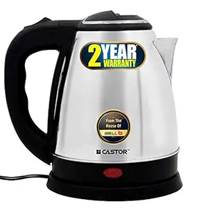 iBELL Castor CTEK15L Premium 1.5 Litre Stainless Steel Electric Kettle,1500W Auto Cut-Off Feature,Silver