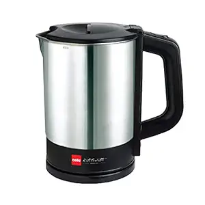 Cello Quick Boil Popular Electric Kettle 1 Litre 1200 Watts | Stainless Steel body | Boiler for Water, Silver