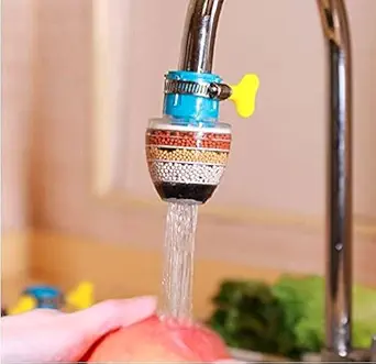 IONIX Activated Carbon Faucet Water Filters Universal Interface Home Kitchen Faucet Tap Water | Tap filter Multilayer | Clean Purifier Filter Cartridge Five Layer Water Filter-Pack of 1