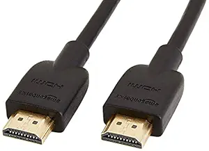 Amazon Basics High-Speed HDMI Cable, 6 Feet - Supports Ethernet, 3D, 4K video,Black