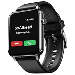 boAt Wave Call Smart Watch, Smart Talk with Advanced Dedicated Bluetooth Calling Chip, 1.69” HD Display with 550 NITS & 70% Color Gamut, 150+ Watch Faces, Multi-Sport Modes,HR,SpO2, IP68(Active Black)
