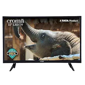 Croma 80 cm (32 Inches) HD Ready LED TV (CREL7369, Black) (2021 Model)