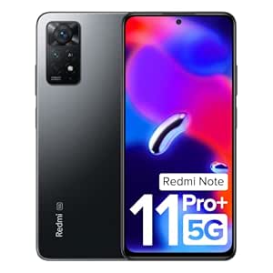 Redmi Note 11 Pro + 5G (Stealth Black, 8GB RAM, 256GB Storage) | 67W Turbo Charge | 120Hz Super AMOLED Display | Additional Exchange Offers | Charger Included