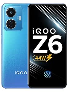 iQOO Z6 44W by vivo (Lumina Blue, 4GB RAM, 128GB Storage) | 6.44" FHD+ AMOLED Display | 50% Charge in just 27 mins | in-Display Fingerprint Scanning