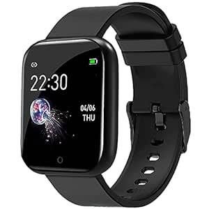 SHREENOVA ID116 Plus Bluetooth Fitness Smart Watch for Men Women and Kids Activity Tracker (Black)