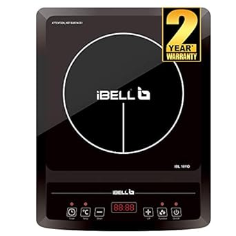 iBELL Induction Cooktop, 2000W with Auto Shut Off and Overheat Protection, BIS Certified, Black