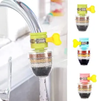 IONIX Tap filter Multilayer | Activated Carbon Faucet Water Filters Universal Interface Home Kitchen Faucet Tap Water Clean Purifier Filter Cartridge Five Layer Water Filter-Pack of 1