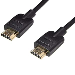 AmazonBasics Flexible Premium HDMI Cable (Black, 4K@60Hz, 18Gbps), 3-Foot