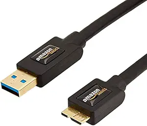 Amazon Basics USB 3.0 Cable - A Male to Micro B - 6 Feet (1.8 Meters), Black