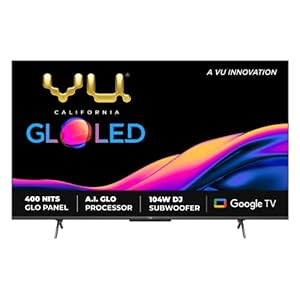 VU 139 cm (55 inches) The GloLED Series 4K Smart LED Google TV 55GloLED (Grey)