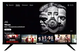 Kodak 126 cm (50 inches) Bezel-Less Design Series 4K Ultra HD Smart Android LED TV 50UHDX7XPROBL (Black)