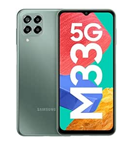 Samsung Galaxy M33 5G (Mystique Green, 8GB, 128GB Storage) | 6000mAh Battery | Upto 16GB RAM with RAM Plus | Travel Adapter to be Purchased Separately