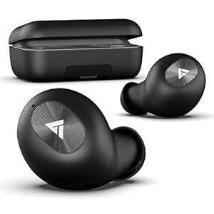 Boult Audio AirBass PowerBuds with Inbuilt Powerbank, 120H Total Playtime, IPX7 Fully Waterproof, Lightning Boult Type-C Fast Charging, Low Latency Gaming, TWS Earbuds with Pro+ Calling Mic (Black)