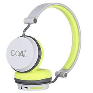 boAt Rockerz 400 Bluetooth On Ear Headphones With Mic With Upto 8 Hours Playback & Soft Padded Ear Cushions(Grey/Green)