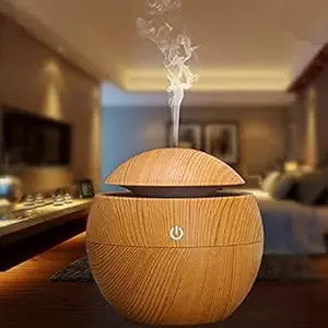Larrito wooden Cool Mist Humidifiers Essential Oil Diffuser Aroma Air Humidifier with Colorful Change for Car, Office, Babies, humidifiers for home, air humidifier for room (WOODEN HUMIDIFIRE-A)
