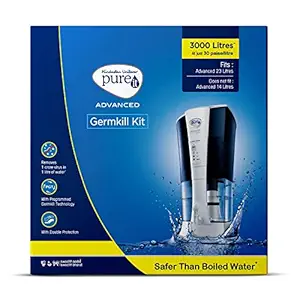 HUL Pureit Germkill kit for Advanced 23 L water purifier - 3000 L Capacity, Sand, Multicolour