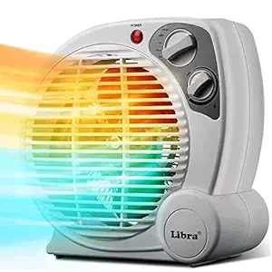 Libra Room Heater for Home, Room Heaters Home for Winter, Electric Heater with 2000 Watts Power as per IS Specification for Small to Medium Rooms - FH12 (Grey)